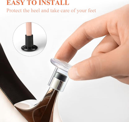 High Heel Grass Protectors-12 Pairs 2 Sizes Sink Stoppers & Repair Caps Non-Slip Cover Protectors for Walking on Grass, Gravel, Wetlands (XSS-Clear) Xs~s-clear -