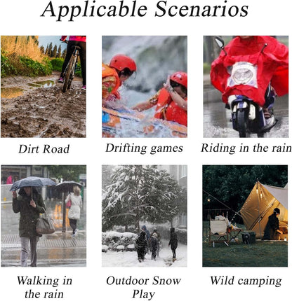 Waterproof Rain Shoe Covers Men Reusable Foldable Snow Boot with Reflector Non Slip Protector for Raining Day,Cycling,Gardening,Fishing,Hiking, Farming Transparent X-Large