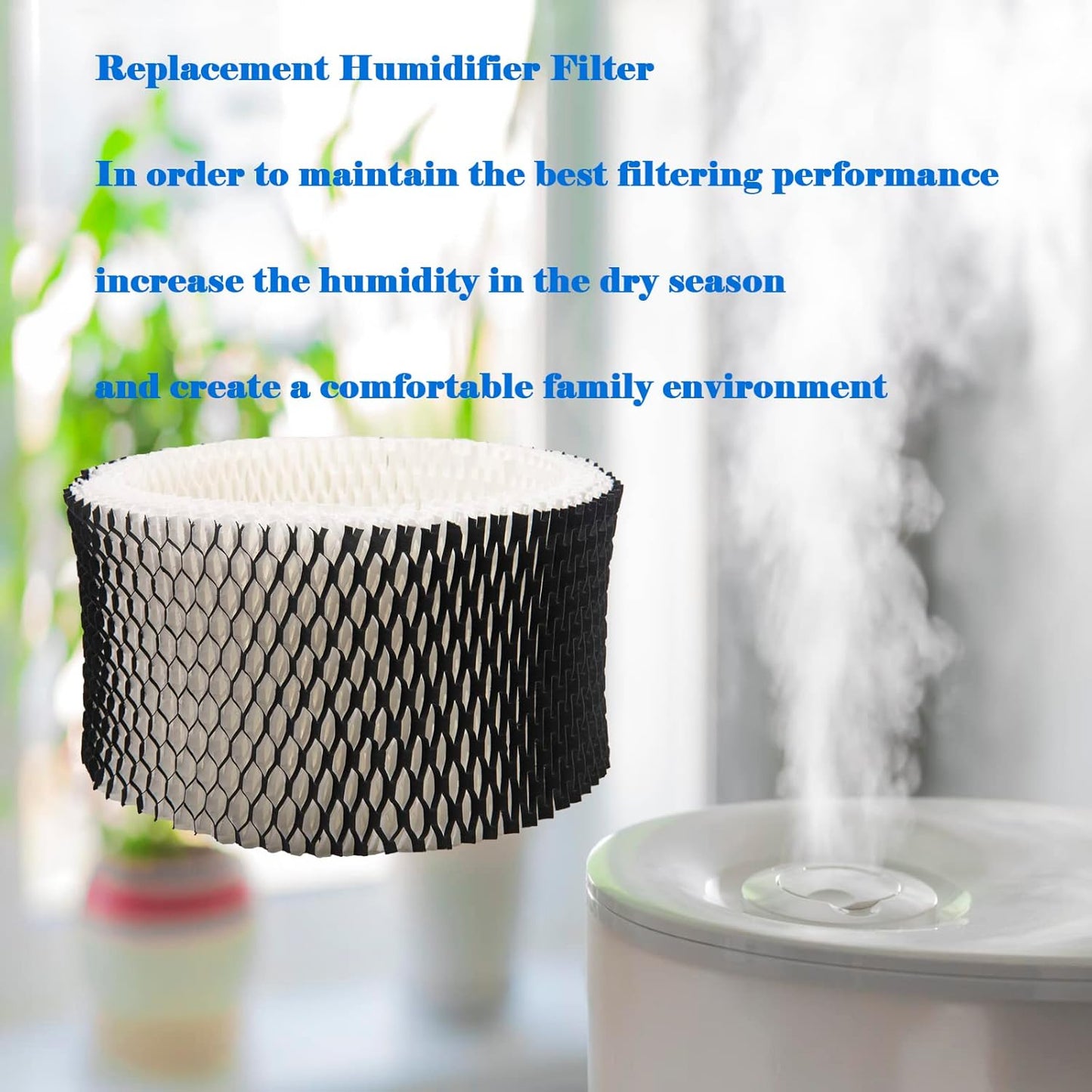 HWF62 Humidifier Filter Replacement, Compatible with for HWF62CS HWF62D SF212, Fits Sunbeam Models SCM1100, SCM1701, SCM1702, SCM1762(4 Pcs) -.