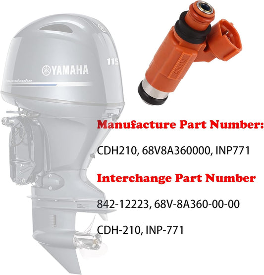 CDH210 OE Fuel Injectors - 68V8A3600000,For 1999-2015 Yama-ha Outboard 115HP Mitsubishi Eclipse INP-771 842-1223