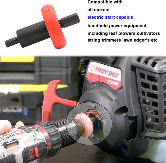 Electric Engine Drill Bit Adapter,Compatible with All Start Capable Handheld Power Equipment Including String Trimmers,Leaf Blowers,Cultivators -