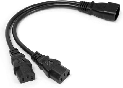 UPS Server Y Splitter C14 to 2 x C13 Power Extension Cable