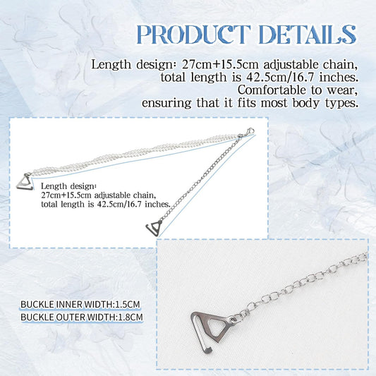Elegant Pearl Alloy Chain Bra Shoulder Straps Removable Fashion Strap Replacements Non-Slip Spiral