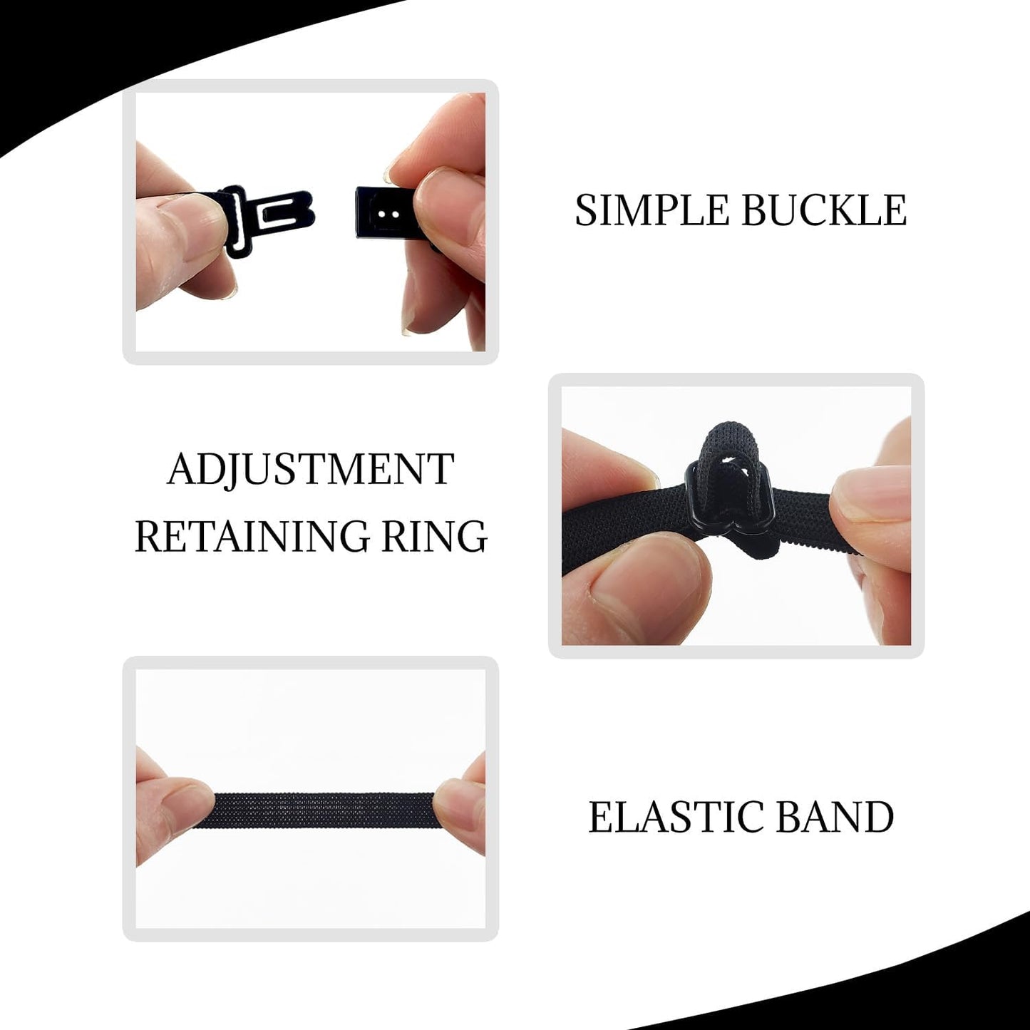 Boys Pre-Tied Adjustable Necktie, Design for Kids & Teens, School Uniform Tie Wedding Graduation Formal Wear(Black)