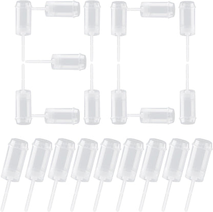 80 pcs Round Shape Clear Push-Up Cake Pop Shooter (Push Up Pops) Plastic Containers with Lids, Base & Sticks