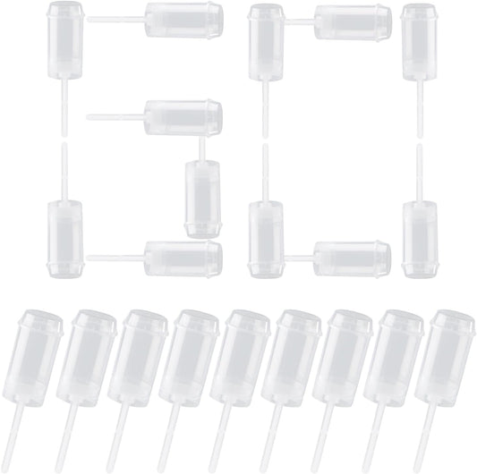 60 pcs Round Shape Clear Push-Up Cake Pop Shooter (Push Up Pops) Plastic Containers with Lids, Base & Stick