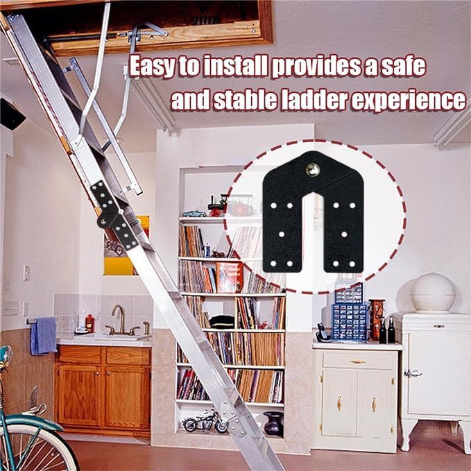 Attic Ladder Hinge Parts Kit Replacement Pull Down attic Stair Parts(2pcs)