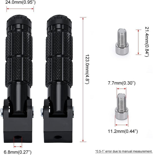 Motorcycle foot pegs, folding bicycle Universal M8 anti-slip motorcycle footrest, suitable for Super 73 S2/ZX/RX/R/S Adventure