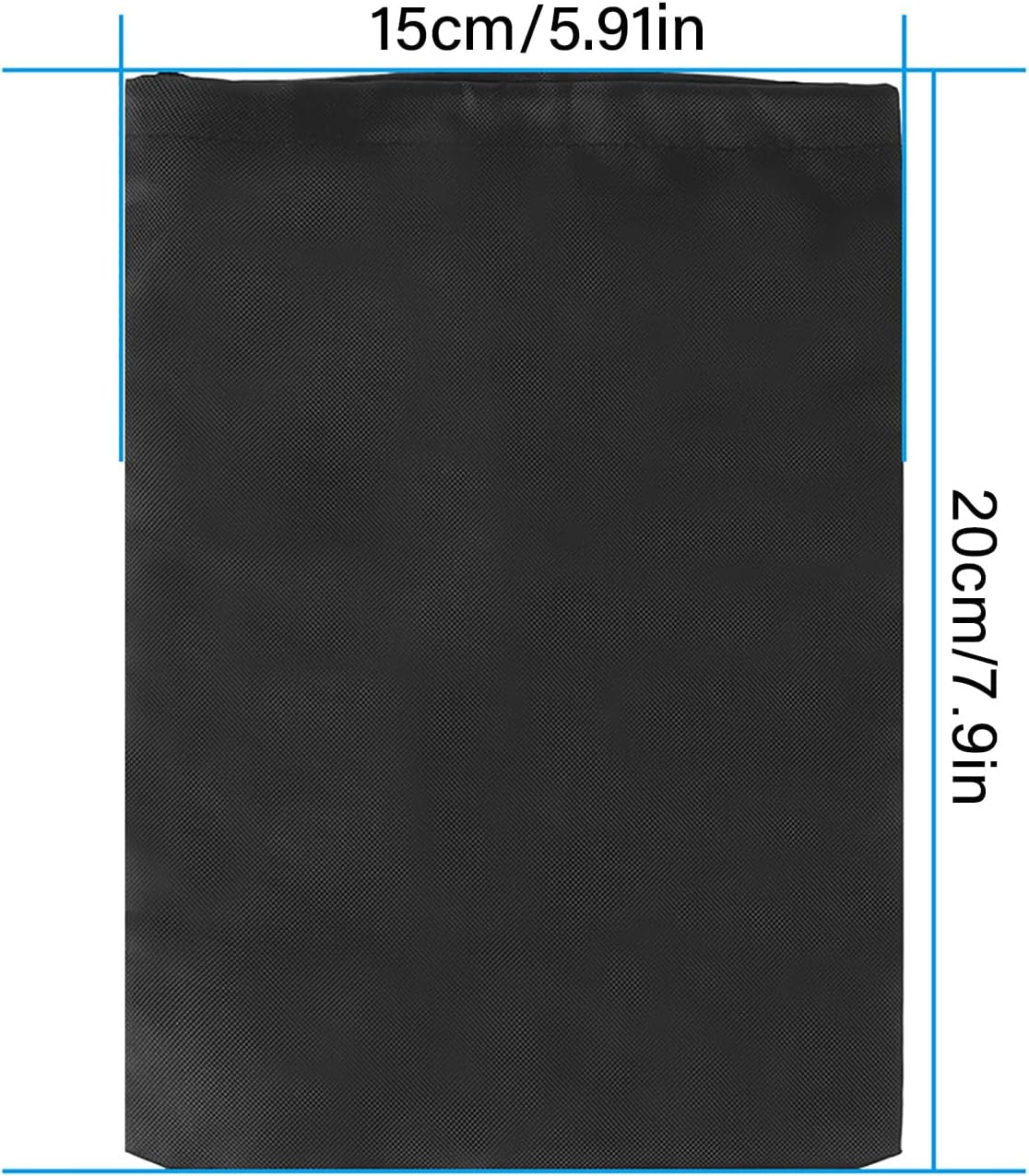 Black Drawstring Bags, 10 PCS Portable Bag Carry Ditty Pouch with Toggle Small Storage for Sports Travel