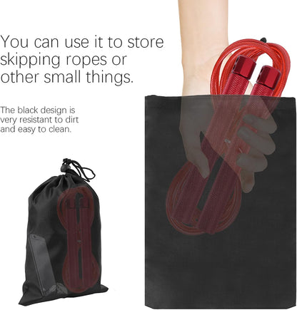 Black Drawstring Bags, 10 PCS Portable Bag Carry Ditty Pouch with Toggle Small Storage for Sports Travel