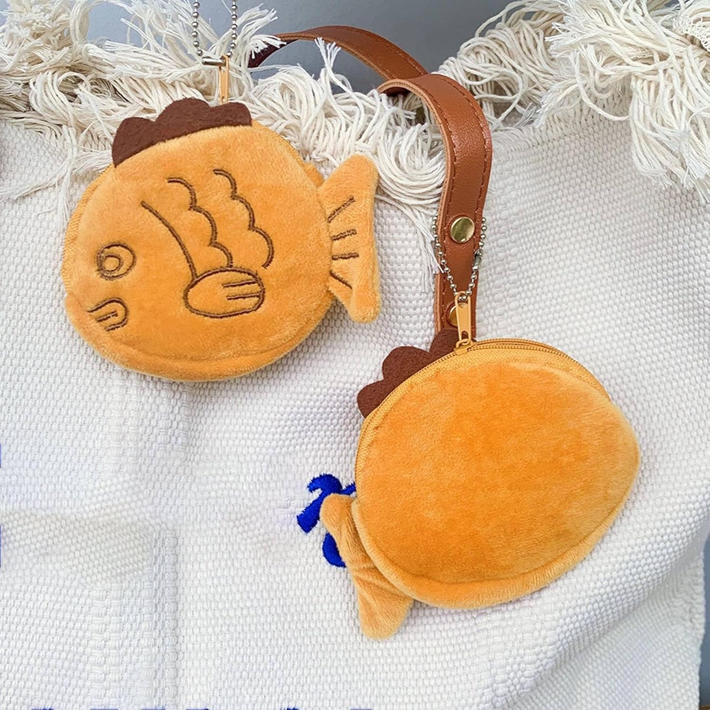 2Pcs Kawaii Animal Wallet, Cartoon Specie Purses Portable Small Plush Change Wallet Purse Accessories for Kids Boys Girls
