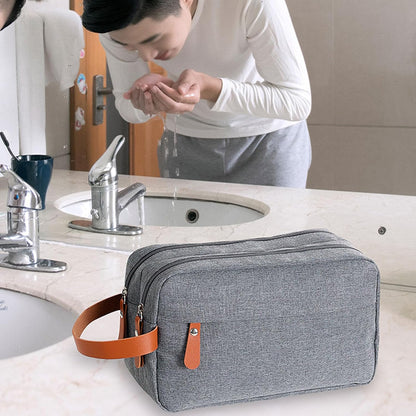 Travel Toiletry Bag for Men and Women, Toiletries Shaving Hanging Organizer Cosmetics Makeup Brushes Tools