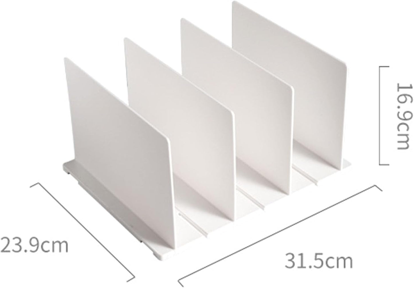 Shelf Divider for Closet, White Purse Organizer Adjustable Storage Handbag Organizers Closets Bookshelf Separator Dividers