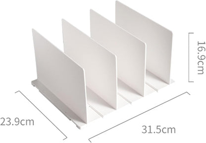 Shelf Divider for Closet, White Purse Organizer Adjustable Storage Handbag Organizers Closets Bookshelf Separator Dividers