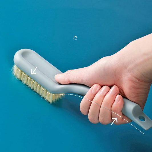 2Pcs Crevice Cleaning Brush, Bathroom Gaps Brush Multifunctional Long Handle Shoe All Purpose Scrubber with Ergonomic Handle(Blue)