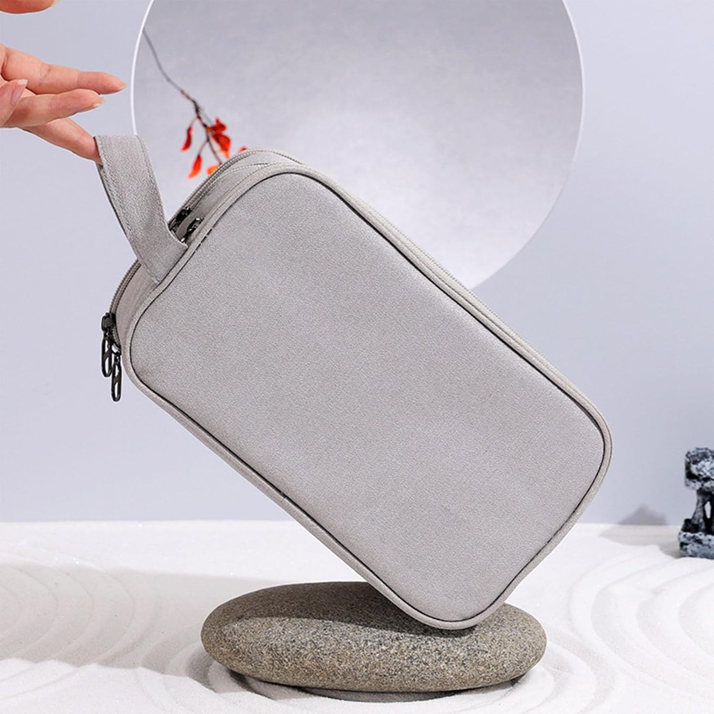 Travel Toiletry Bag, Large Capacity Pouch Storage Portable Organizer Handheld Bag