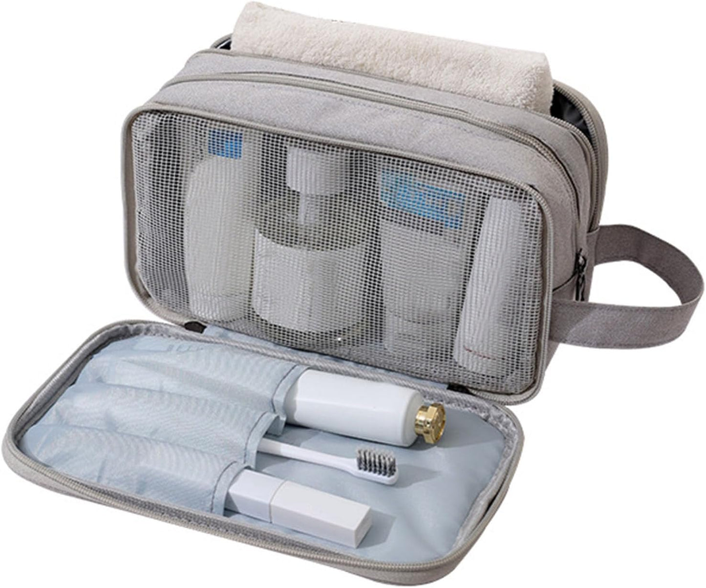 Travel Toiletry Bag, Large Capacity Pouch Storage Portable Organizer Handheld Bag