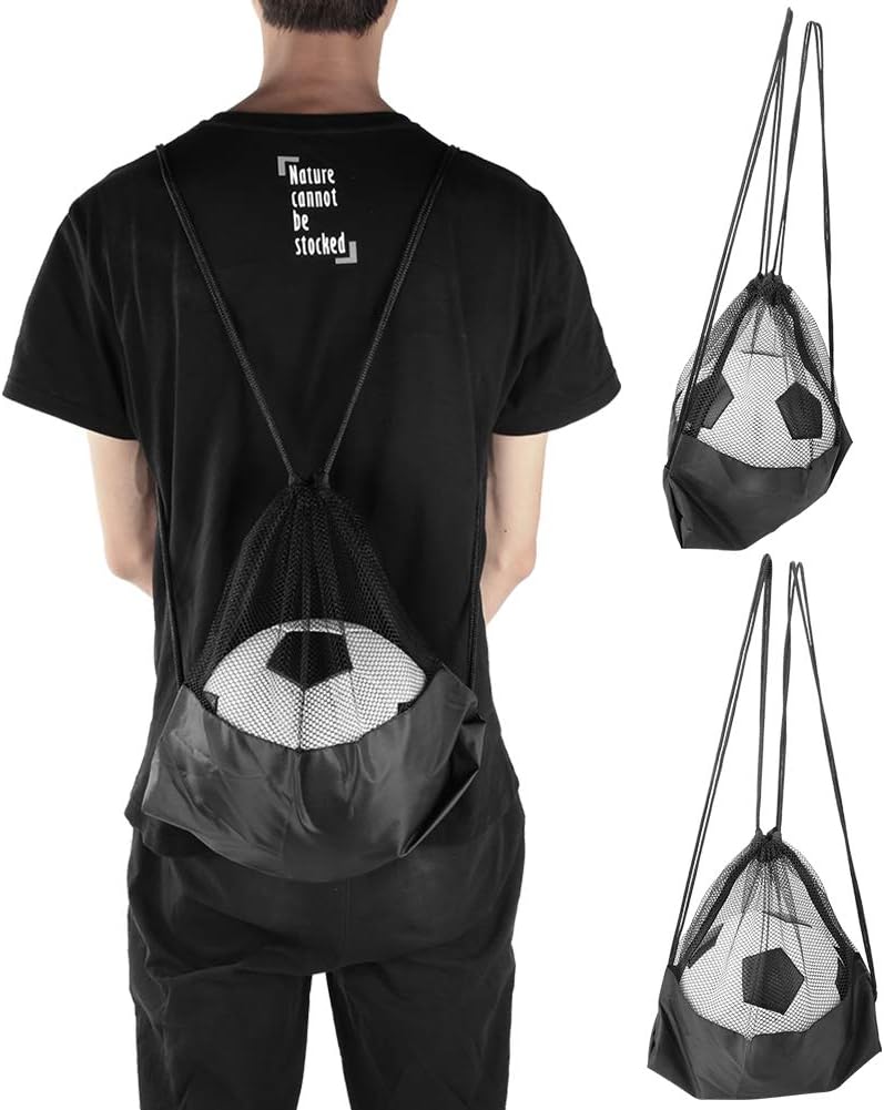 Heavy Duty Mesh Drawstring Bag for Soccer Ball, Oxford Cloth Sports Ball Storage Backpack Multifunction Gym Equipment Bags Volleyball Football