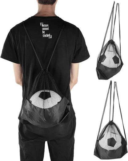 Heavy Duty Mesh Drawstring Bag for Soccer Ball, Oxford Cloth Sports Ball Storage Backpack Multifunction Gym Equipment Bags Volleyball Football