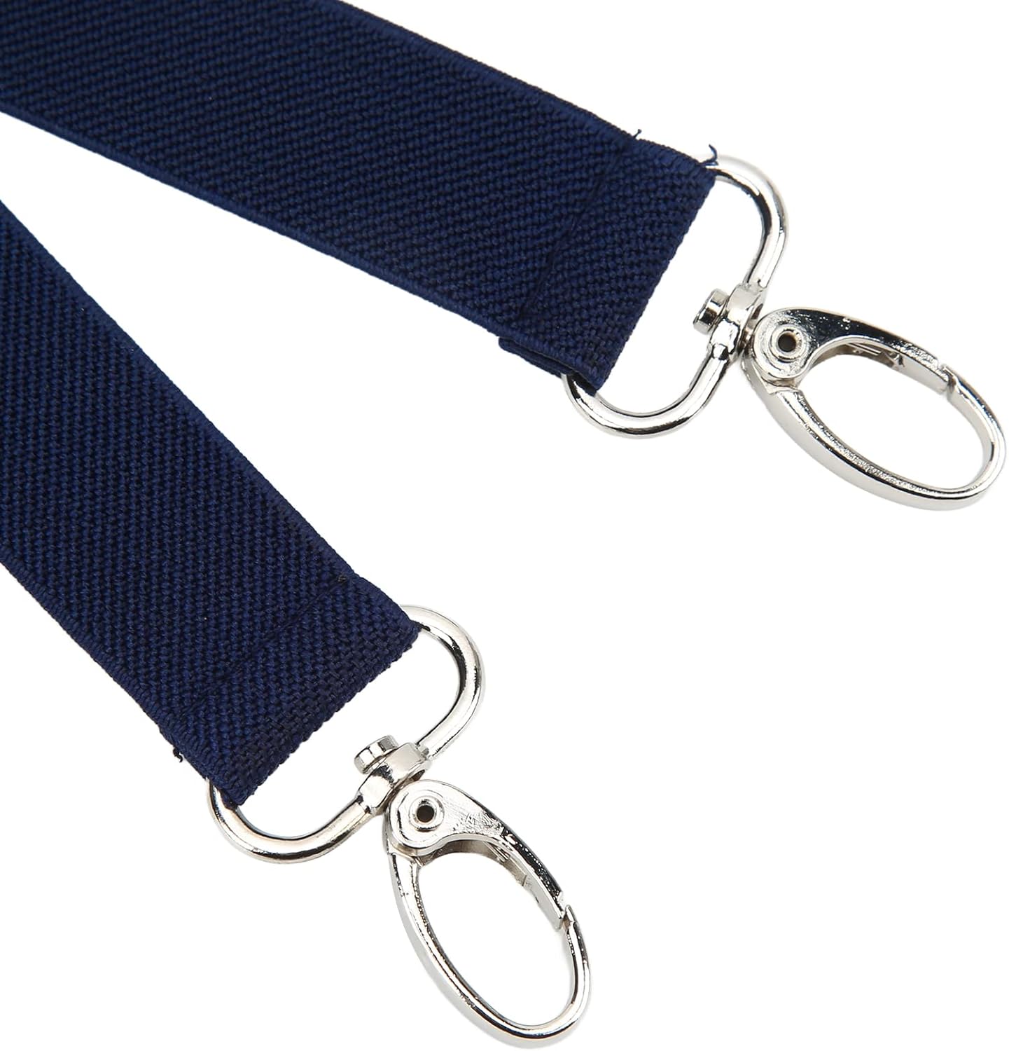 Mens Suspenders,Back Hidden Suspender,Adjustable Stretchable 2.5x110cm/1.0x43.3in Clip Suspenders Fit 4 Metal Buckles Pants for Adult(Navy blue)