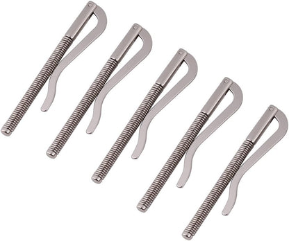 5pcs 75mm Spring Metal Money Clip, Wallet Clamp Organizers For Bifold Purse Nickel Color