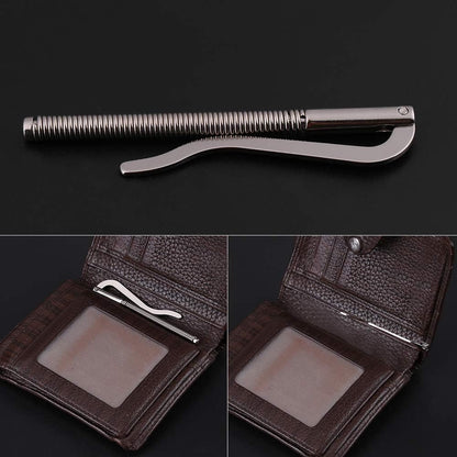 5pcs 75mm Spring Metal Money Clip, Wallet Clamp Organizers For Bifold Purse Nickel Color