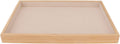 Velvet Stackable Jewelry Tray, Wood Flat Organizer Tray Drawer for Necklace Bracelet Ring Showcase Display(Beige)