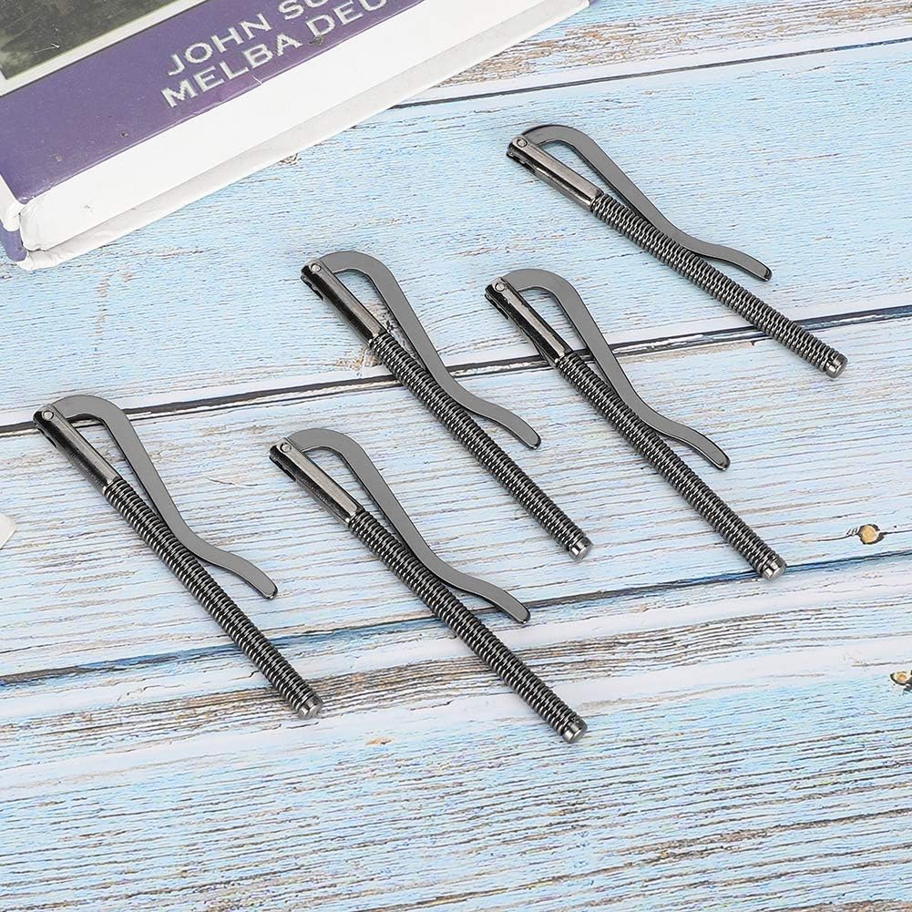 5pcs 3.3in Spring Metal Money Clip, Wallet Clamp Organizers for Bifold Purse(Black)