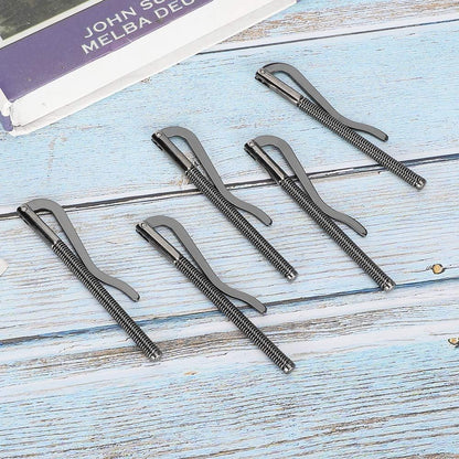 5pcs 3.3in Spring Metal Money Clip, Wallet Clamp Organizers for Bifold Purse(Black)