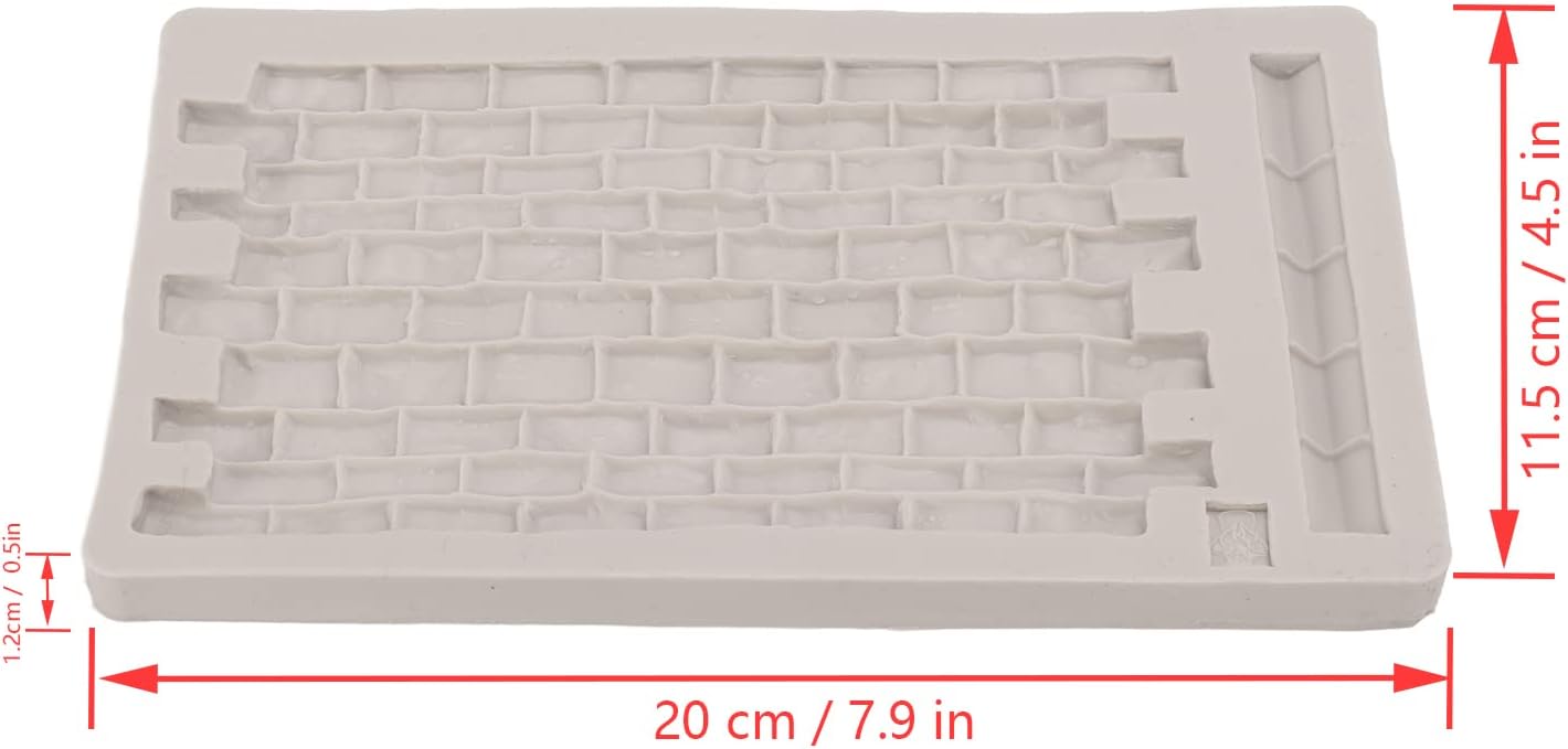 Fondant Impression Mat, Silicone Brick Wall Pattern Lace Mat Imprint Mold Sugarcraft Wedding Cake Decorating Tools Chocolate Sugar Baking