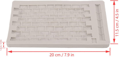 Fondant Impression Mat, Silicone Brick Wall Pattern Lace Mat Imprint Mold Sugarcraft Wedding Cake Decorating Tools Chocolate Sugar Baking