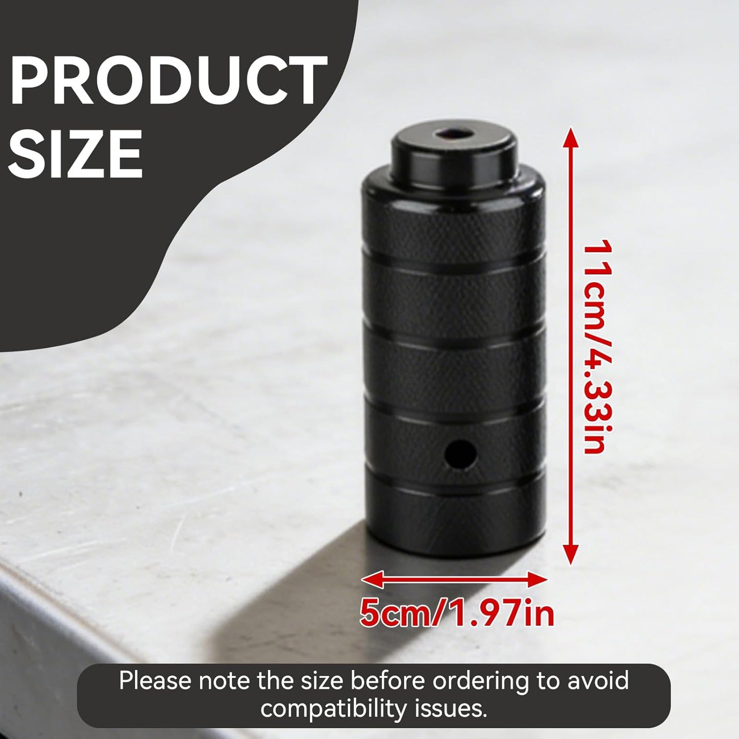 2PCS Steel Bike Pegs, Anti Skid Lead Foot Bicycle Peg Mini Cycling Rear Stunt 1.97 x 4.33in for Mountain