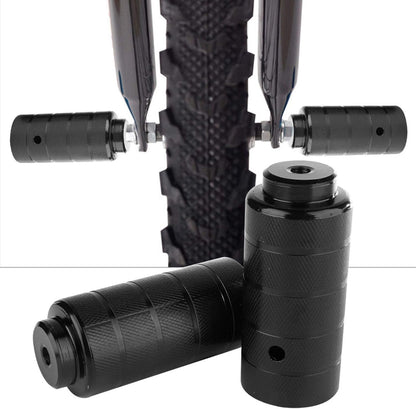 2PCS Steel Bike Pegs, Anti Skid Lead Foot Bicycle Peg Mini Cycling Rear Stunt 1.97 x 4.33in for Mountain