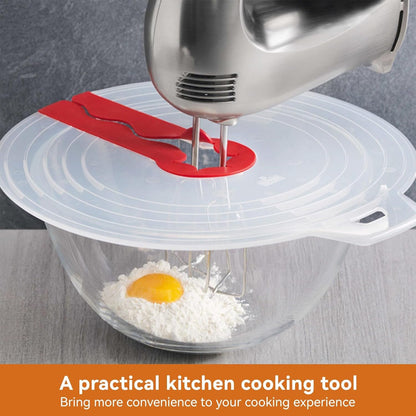12 Inch Mixing Bowl Splatter Guard, Silicone Hand Mixer Shield Splash Guard Anti Cover for Baking & Cooking