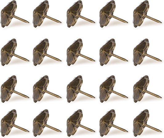 Upholstery Tacks 20PCS, 20mm Furniture Nails Flower Design Decorative Tack Vintage French Push Pin for