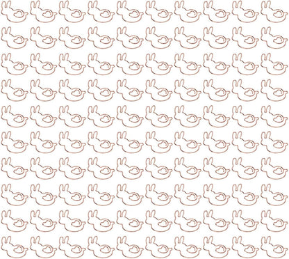 100PCS Rabbit Shape Paper Clips, Rose Gold Bunny Paperclips Decorative Clips Cute Animals Bookmark for Office School Home Desk Organizers