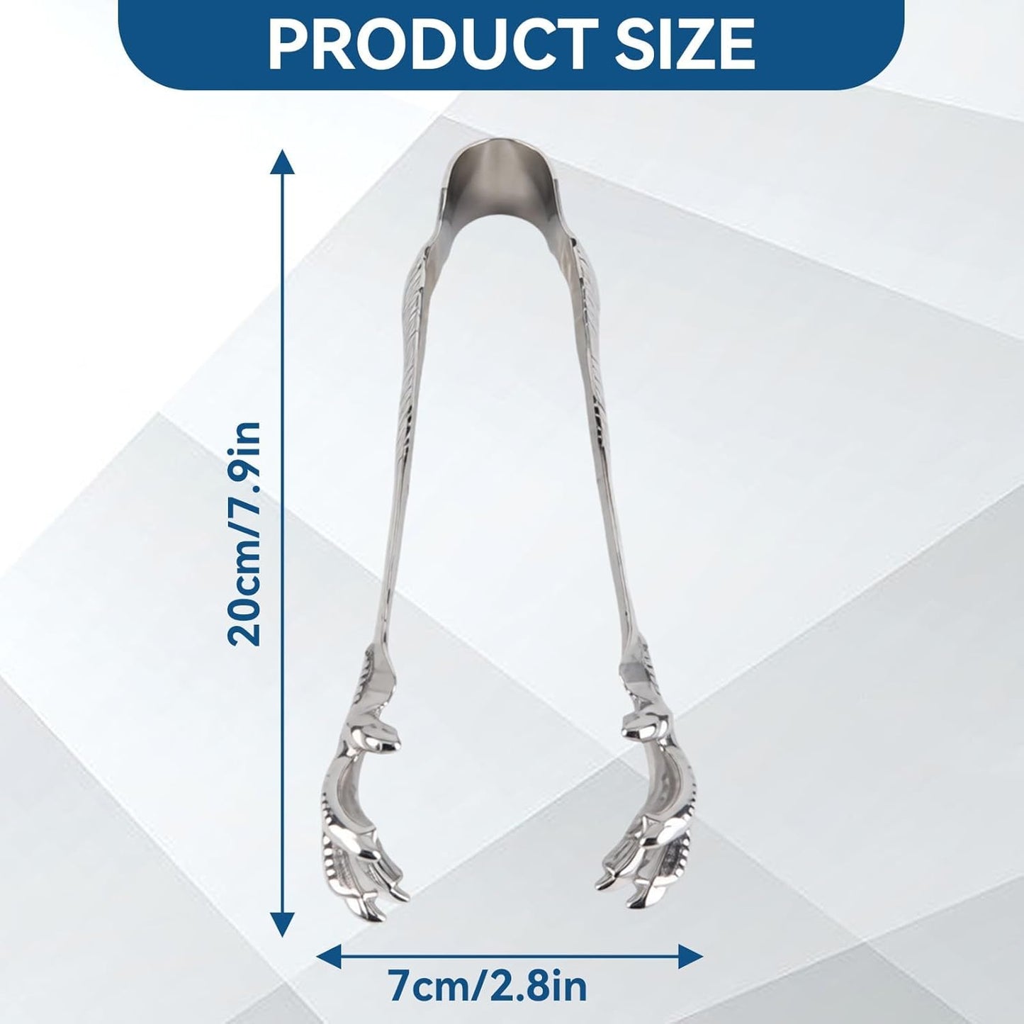 Stainless Steel Claw-Style Ice Tongs, Bar Hockey Special Eagle Claw Shape Tongs Serving Chicken Feet