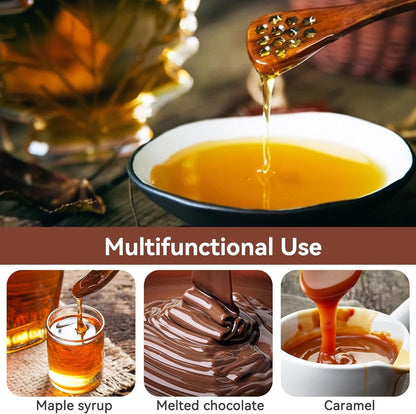 3PCS Honey Dipper Sticks, Long Handle Mixing Stick Mini Honeycomb Drizzler Wooden Spoon Stirrer for Collecting Dispensing Drizzling Jam