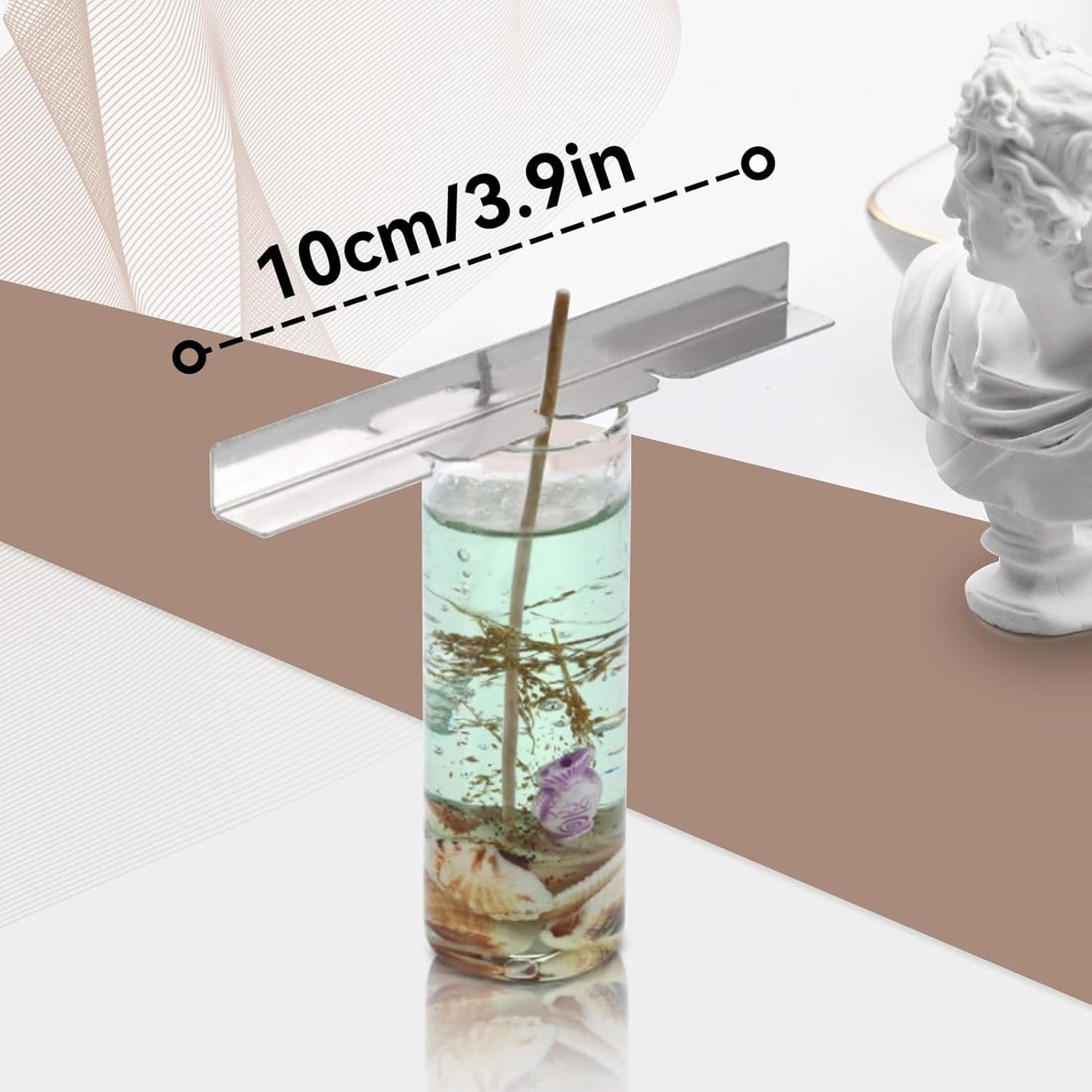 10PCS Metal Candle Wick Holder, Holders for Making Centering Tool Stainless Steel Device DIY Craft