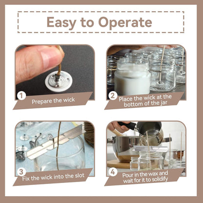 10PCS Metal Candle Wick Holder, Holders for Making Centering Tool Stainless Steel Device DIY Craft
