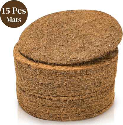 15 Packs Pigeon Nest Pads, Bird Breeding Mat for Chicken, Natural Coconut Fiber Egg Mat, Nesting Bowl Box Pad Parakeet Hatching Bedding Accessories