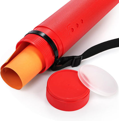 3 Packs Extendable Poster Tube, 25" to 42.5" Waterproof Blueprint Holder with Strap, Portable Telescoping Carrying Case Lid for Maps, Art and Drawings, Round Storage Container Document