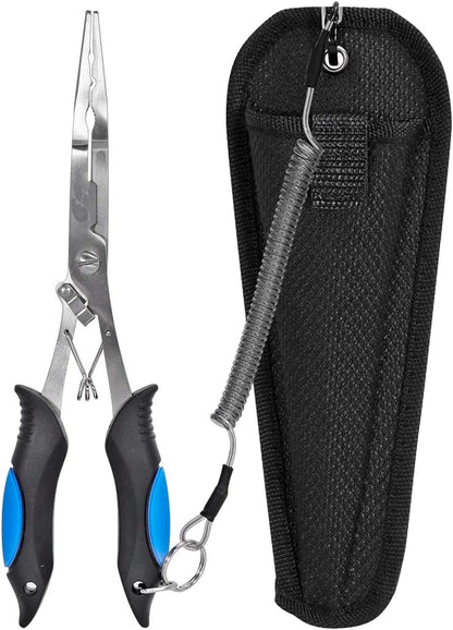 Vishaaktang - Hook Remover - Stainless Steel - Long Nose Hook Remover - With Sheath and Lanyard - Suitable for Line Clippers.