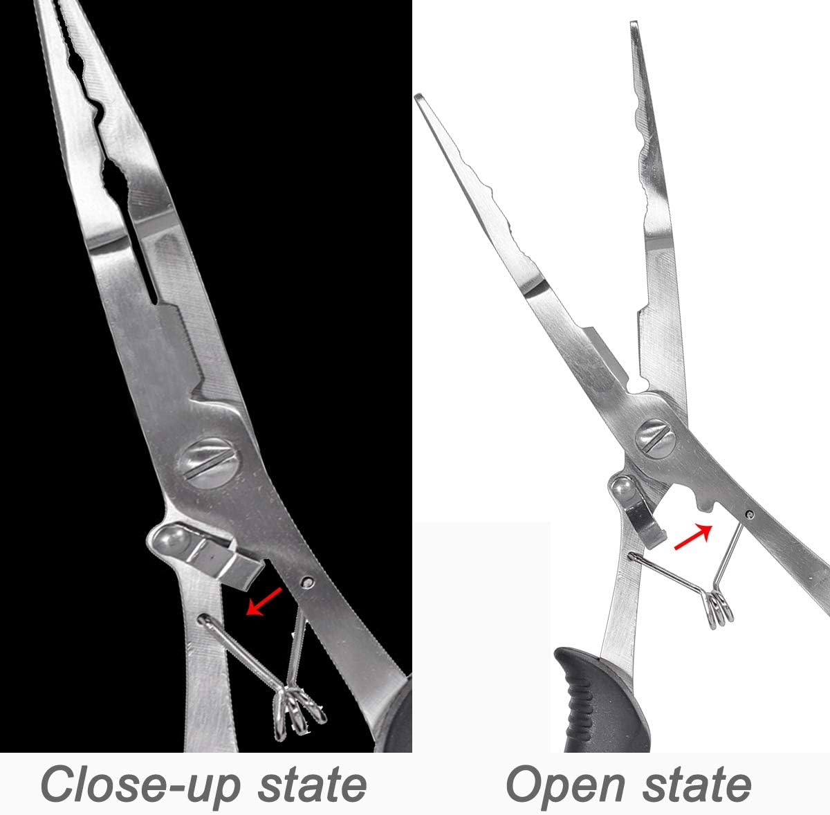 Vishaaktang - Hook Remover - Stainless Steel - Long Nose Hook Remover - With Sheath and Lanyard - Suitable for Line Clippers.