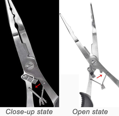 Vishaaktang - Hook Remover - Stainless Steel - Long Nose Hook Remover - With Sheath and Lanyard - Suitable for Line Clippers.