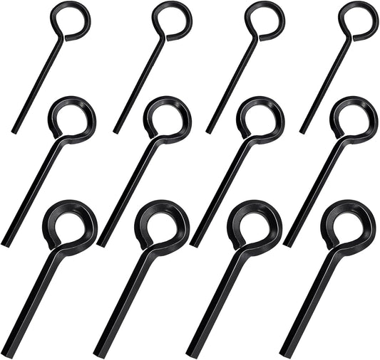 Schroevendraaiers - Socket keys - 12 pieces - Black - 7/32 inch - 5/32 inch - 1/8 inch - Standard hex - Metal hex socket key.