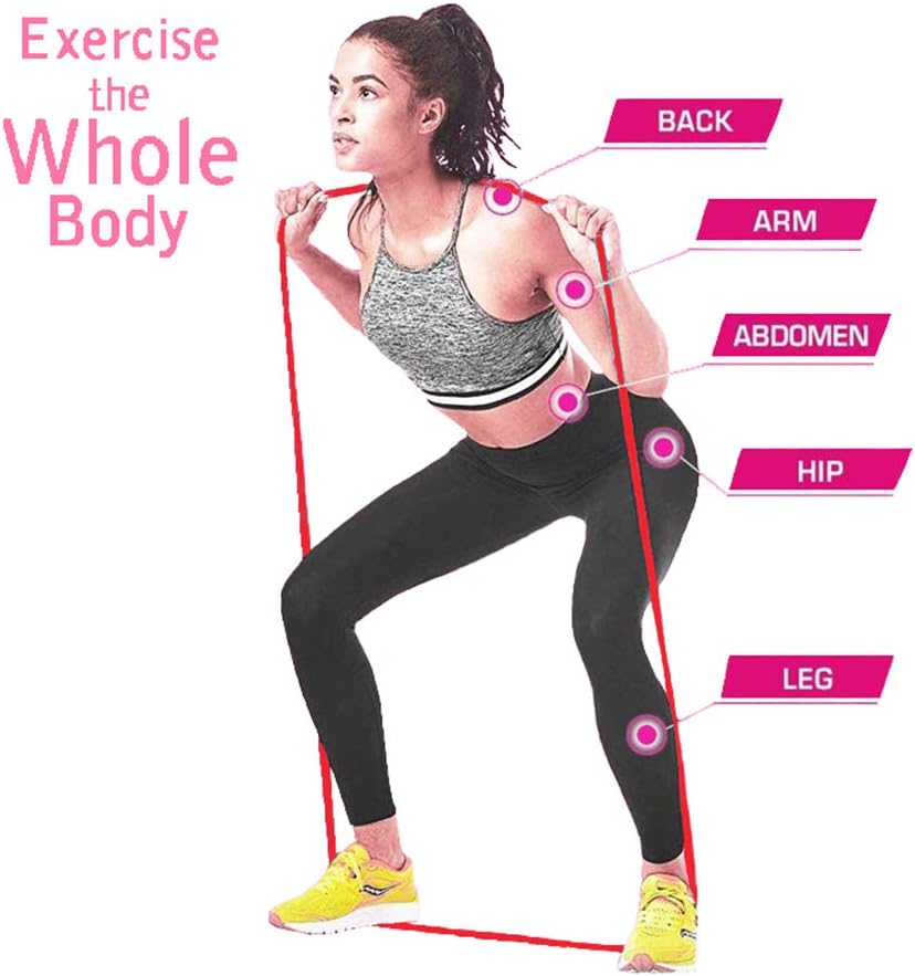 Resistance Band - 4-Pack - With Handle & Door Buckle - Storage Bag - Fitness Bands - Pull-Ups - Strength Training - Elastic Cords - Men & Women - Yoga Stretch - Assisted Pull Bands.