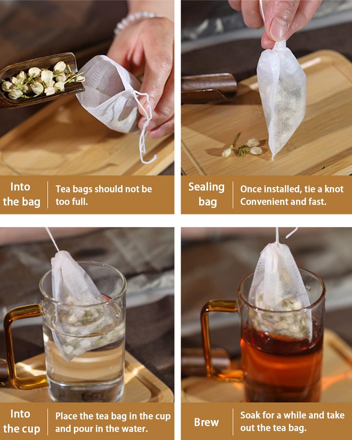 Theemaker tea bags-200 pieces-7*9cm-disposable loose tea bags-tea filter bag-for loose tea-loose leaf tea-coffee-herbs-herb.