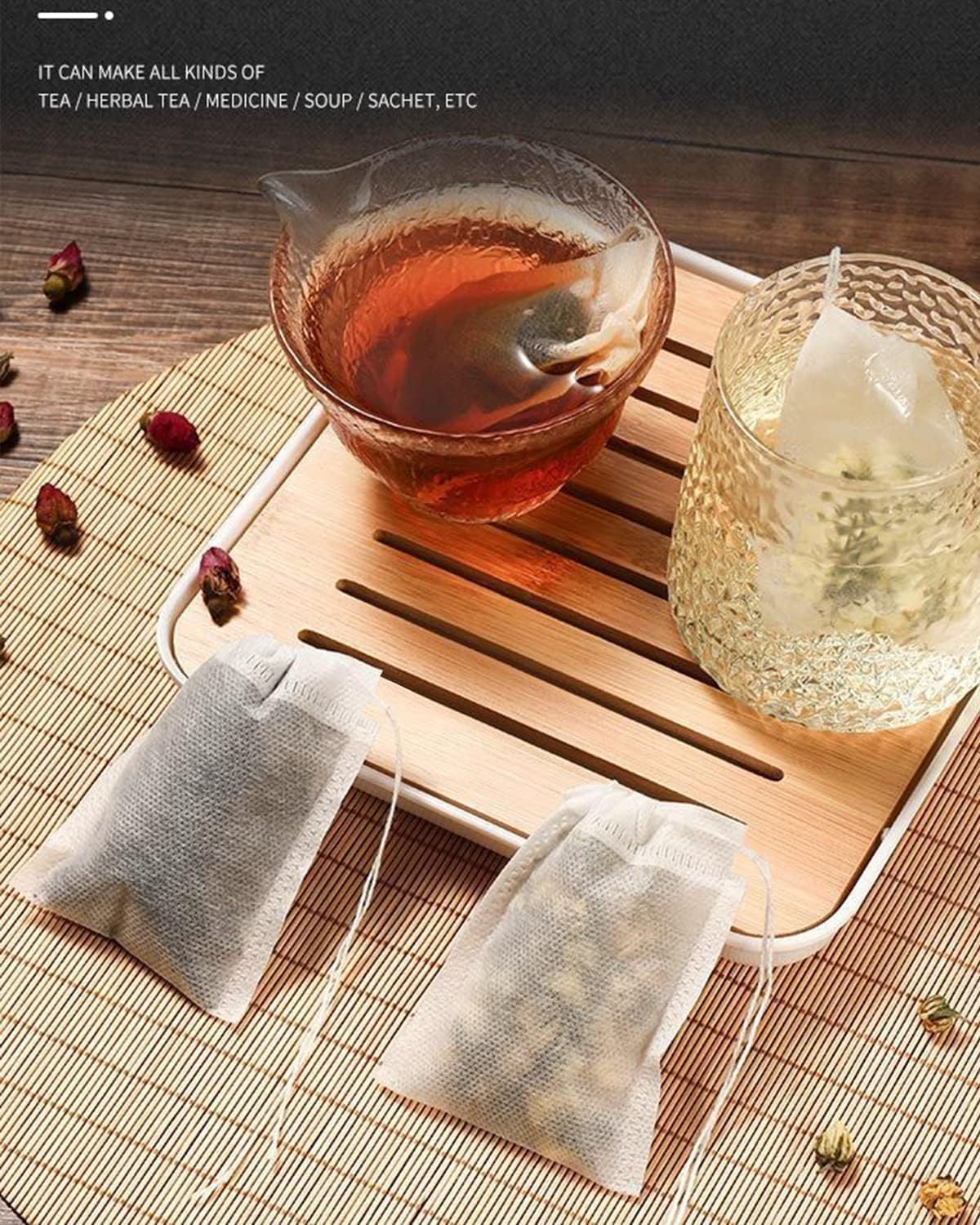 Theemaker tea bags-200 pieces-7*9cm-disposable loose tea bags-tea filter bag-for loose tea-loose leaf tea-coffee-herbs-herb.