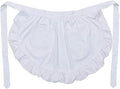 White apron - Waitress apron - Ladies - Waist apron - With two pockets - Half apron - Waitress - Server - Role play - Kitchen cooking restaurant coffee shop